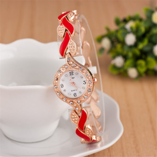 Leaf bracelet quartz wrist watch - Image 4
